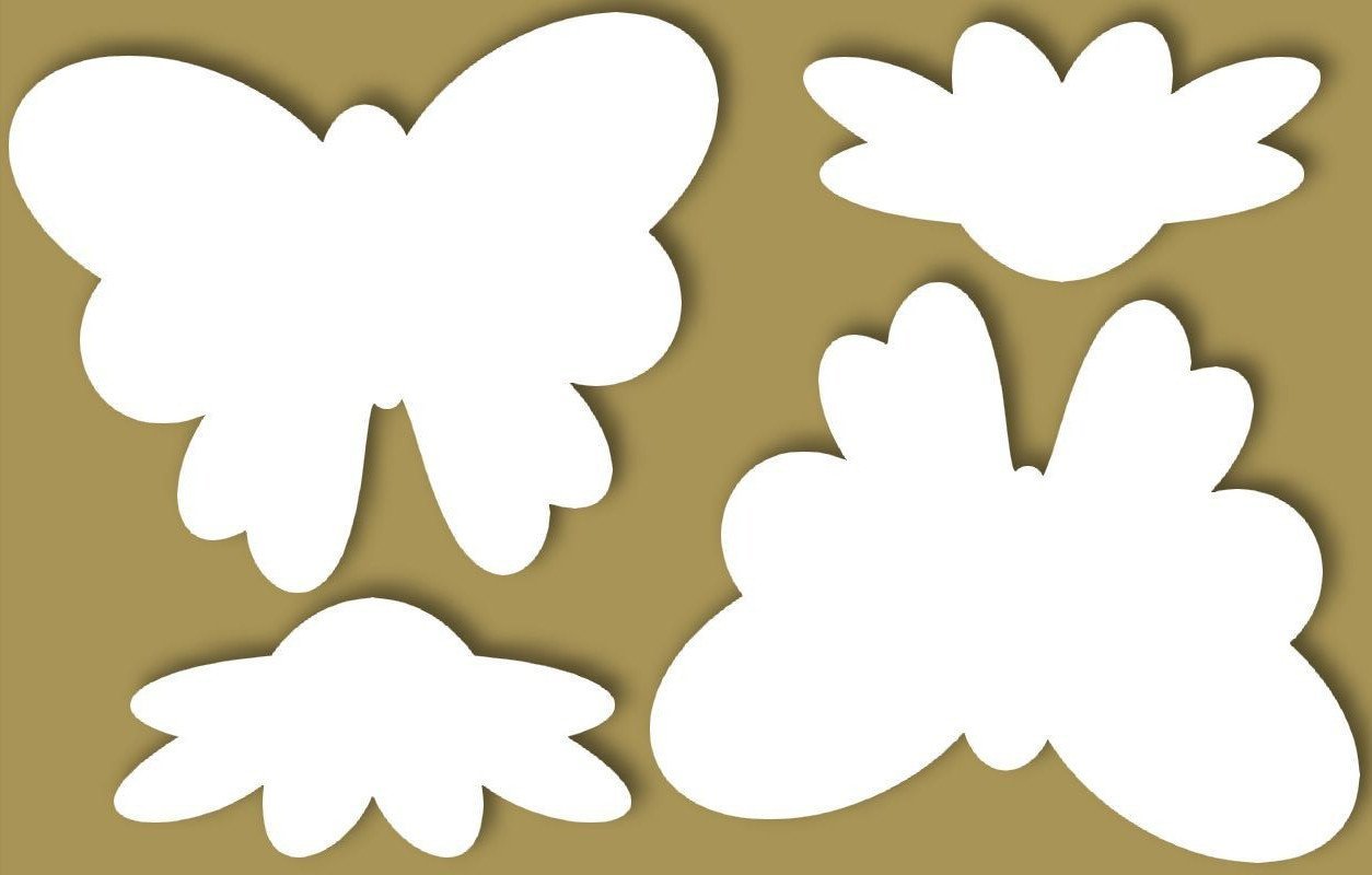 Styrofoam Figuren Set, 6-12cm - Schmetterling 3. mit Blume - Bastelschachtel - Styrofoam Figuren Set, 6-12cm - Schmetterling 3. mit Blume