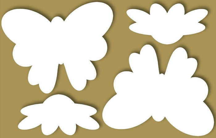 Styrofoam Figuren Set, 6-12cm - Schmetterling 3. mit Blume