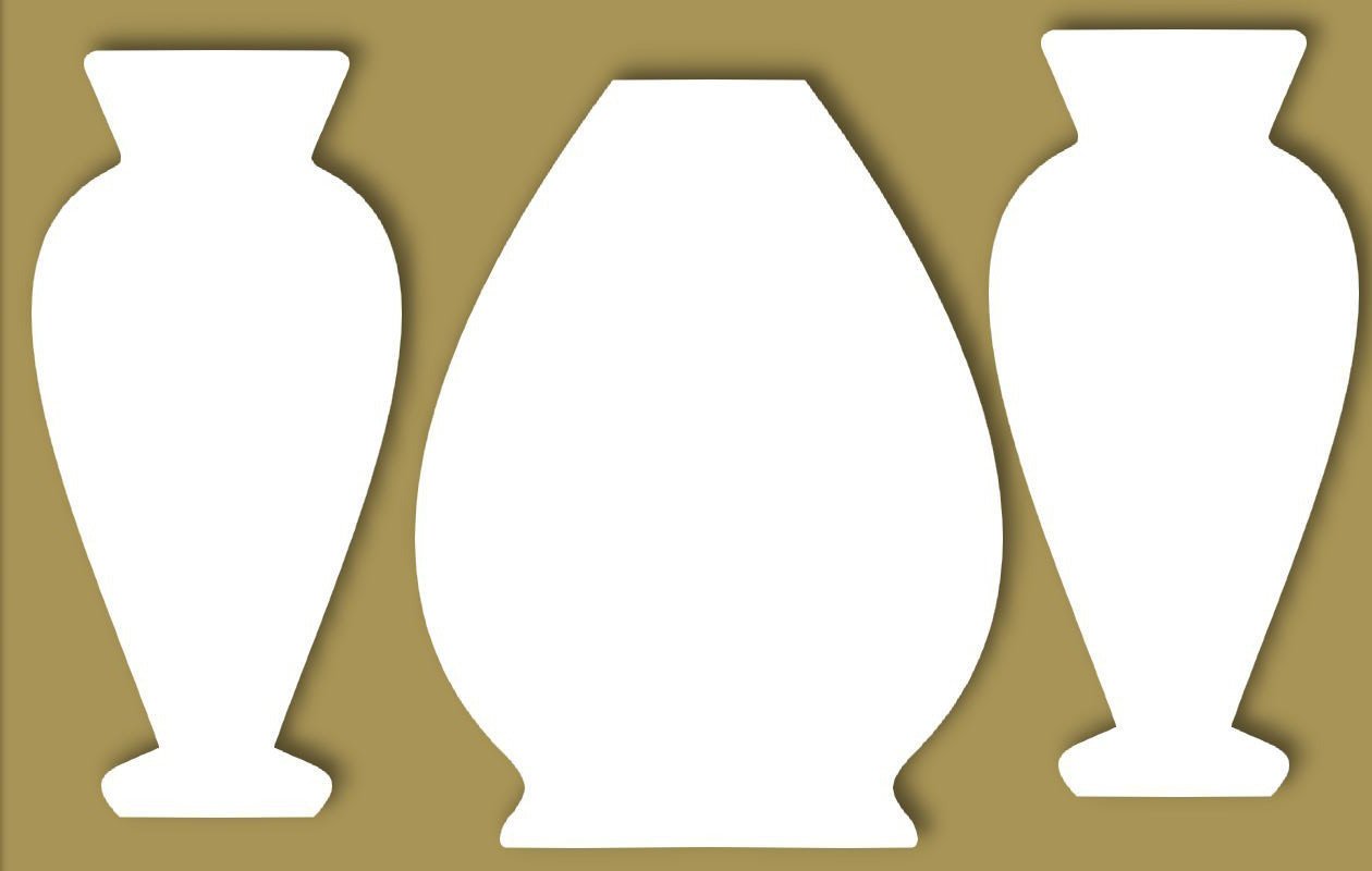 Styrofoam Figuren Set, 6-12cm - Vase - Bastelschachtel