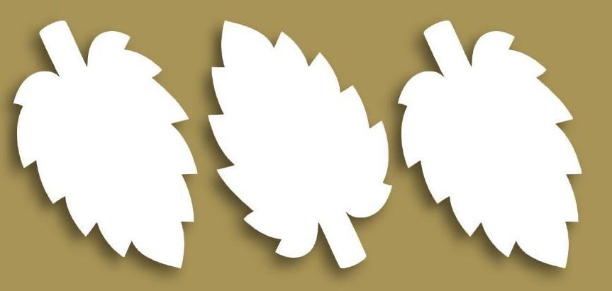 Styrofoam Figuren Set, 6-8cm - Birkenblätter - Bastelschachtel