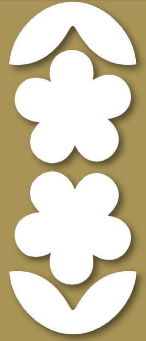 Styrofoam Figuren Set, 6-8cm - Gänseblümchen mit Blätter - Bastelschachtel - Styrofoam Figuren Set, 6-8cm - Gänseblümchen mit Blätter