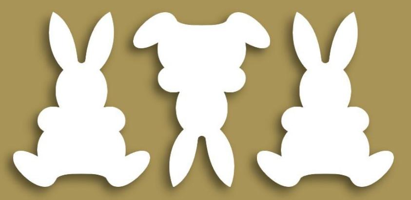 Styrofoam Figuren Set, 6-8cm - Hasen - Bastelschachtel - Styrofoam Figuren Set, 6-8cm - Hasen