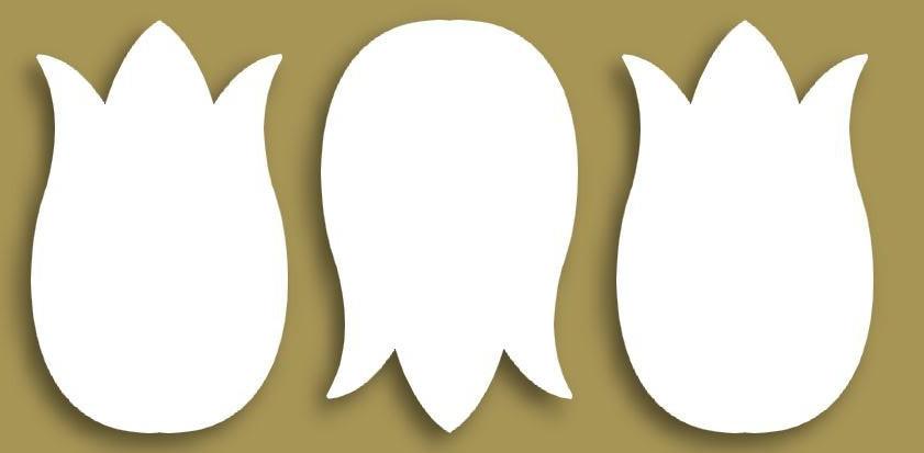 Styrofoam Figuren Set, 6-8cm - Tulpen 3. - Bastelschachtel