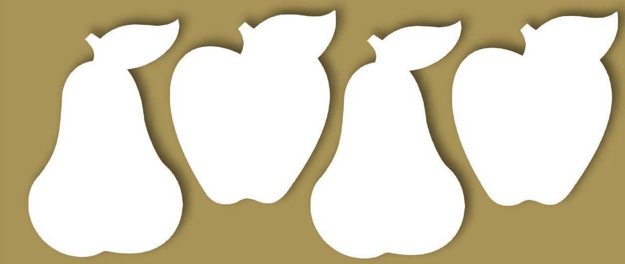 Styrofoam Figuren Set, 8-10cm - Apfel und Birne - Bastelschachtel - Styrofoam Figuren Set, 8-10cm - Apfel und Birne