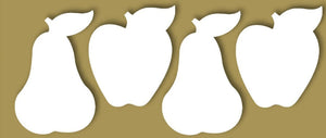 Styrofoam Figuren Set, 8-10cm - Apfel und Birne - Bastelschachtel - Styrofoam Figuren Set, 8-10cm - Apfel und Birne