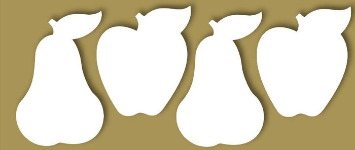 Styrofoam Figuren Set, 8-10cm - Apfel und Birne
