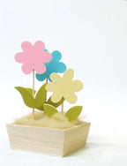 Styrofoam Figuren Set, 8-10cm - Margeriten mit Blätter - Bastelschachtel