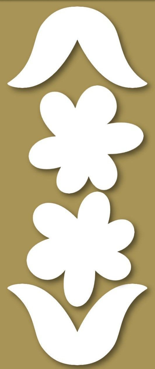 Styrofoam Figuren Set, 8-10cm - Margeriten mit Blätter