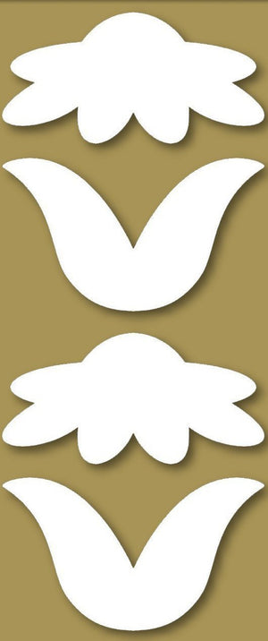 Styrofoam Figuren Set, 8-10cm - Sonnenhut mit Blätter - Bastelschachtel - Styrofoam Figuren Set, 8-10cm - Sonnenhut mit Blätter