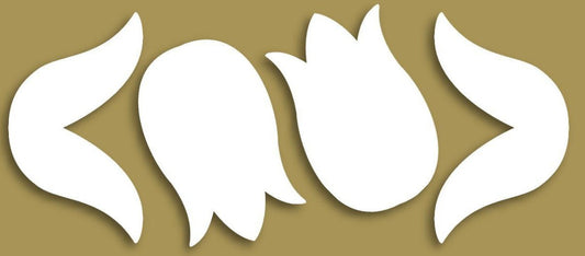 Styrofoam Figuren Set, 8-10cm - Tulpen mit Blätter - Bastelschachtel - Styrofoam Figuren Set, 8-10cm - Tulpen mit Blätter