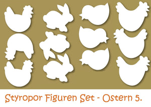 Styrofoam Figuren Set - Ostern 5. - Bastelschachtel - Styrofoam Figuren Set - Ostern 5.