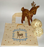 Textil Einkaufstasche natur mit langem Griff - Bastelschachtel