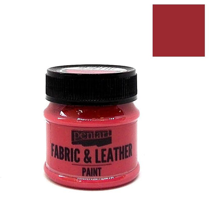 Pentart Textil- und Lederfarbe 50ml - bordeaux - Bastelschachtel - Pentart Textil- und Lederfarbe 50ml - bordeaux