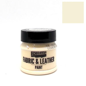 Pentart Textil- und Lederfarbe 50ml - elfenbein - Bastelschachtel - Pentart Textil- und Lederfarbe 50ml - elfenbein