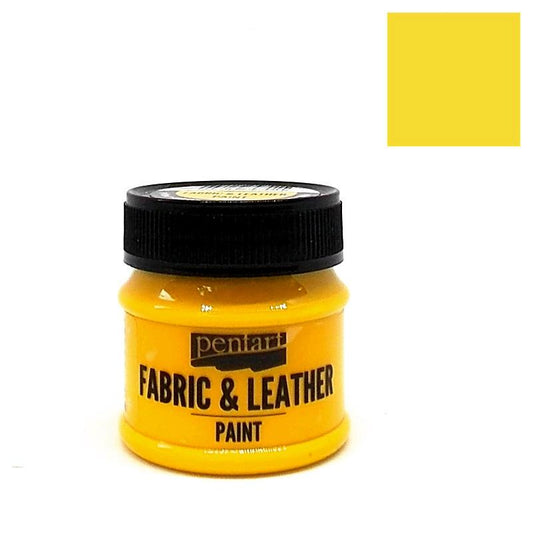 Pentart Textil- und Lederfarbe 50ml - gelb - Bastelschachtel - Pentart Textil- und Lederfarbe 50ml - gelb