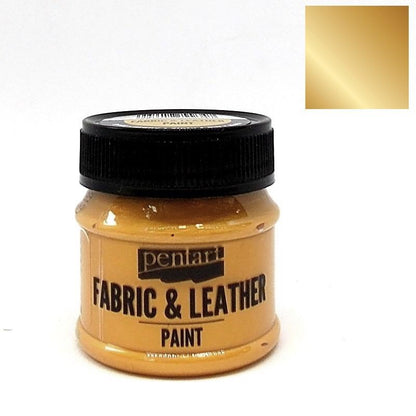 Pentart Textil- und Lederfarbe 50ml - gold - Bastelschachtel - Pentart Textil- und Lederfarbe 50ml - gold