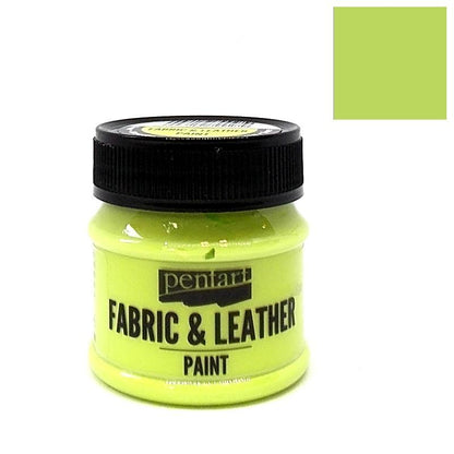 Pentart Textil- und Lederfarbe 50ml - lime - Bastelschachtel - Pentart Textil- und Lederfarbe 50ml - lime