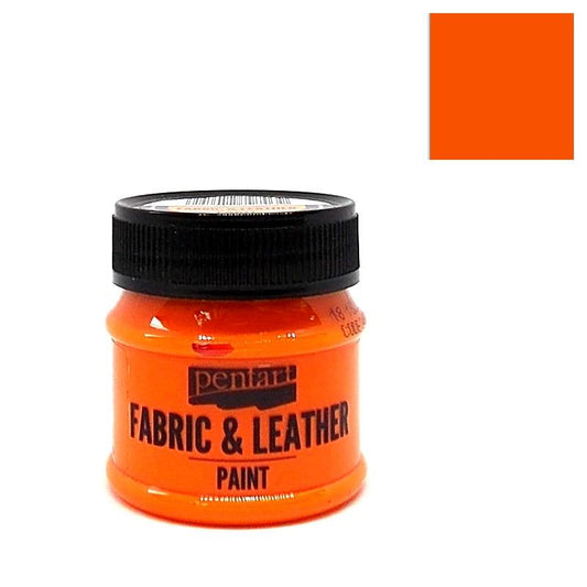 Pentart Textil- und Lederfarbe 50ml - orange - Bastelschachtel - Pentart Textil- und Lederfarbe 50ml - orange