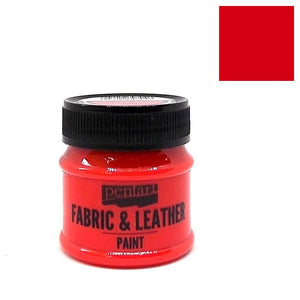 Pentart Textil- und Lederfarbe 50ml - rot - Bastelschachtel - Pentart Textil- und Lederfarbe 50ml - rot