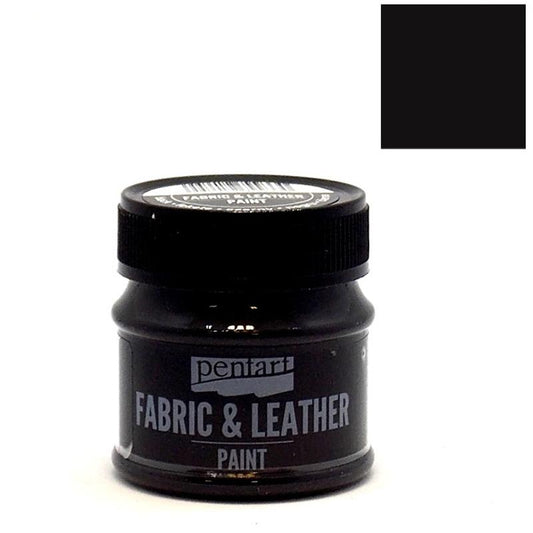 Pentart Textil- und Lederfarbe 50ml - schwarz - Bastelschachtel - Pentart Textil- und Lederfarbe 50ml - schwarz
