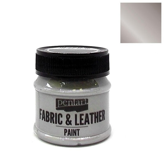 Pentart Textil- und Lederfarbe 50ml - silber - Bastelschachtel - Pentart Textil- und Lederfarbe 50ml - silber