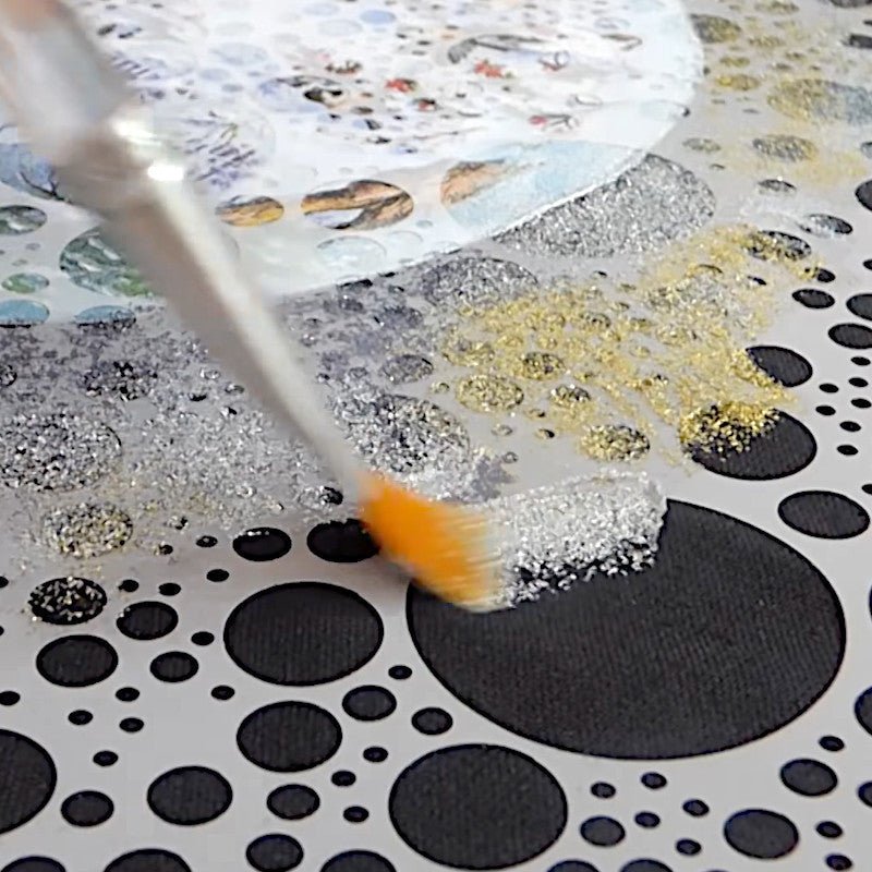 Pentart Textil- und Lederfarbe 50ml - glitter grafit - Bastelschachtel - Pentart Textil- und Lederfarbe 50ml - glitter grafit