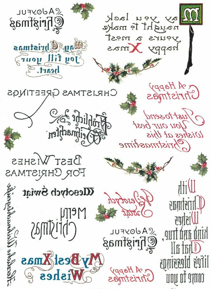 Transferpapier mit Druck, soft A4 - Merry christmas