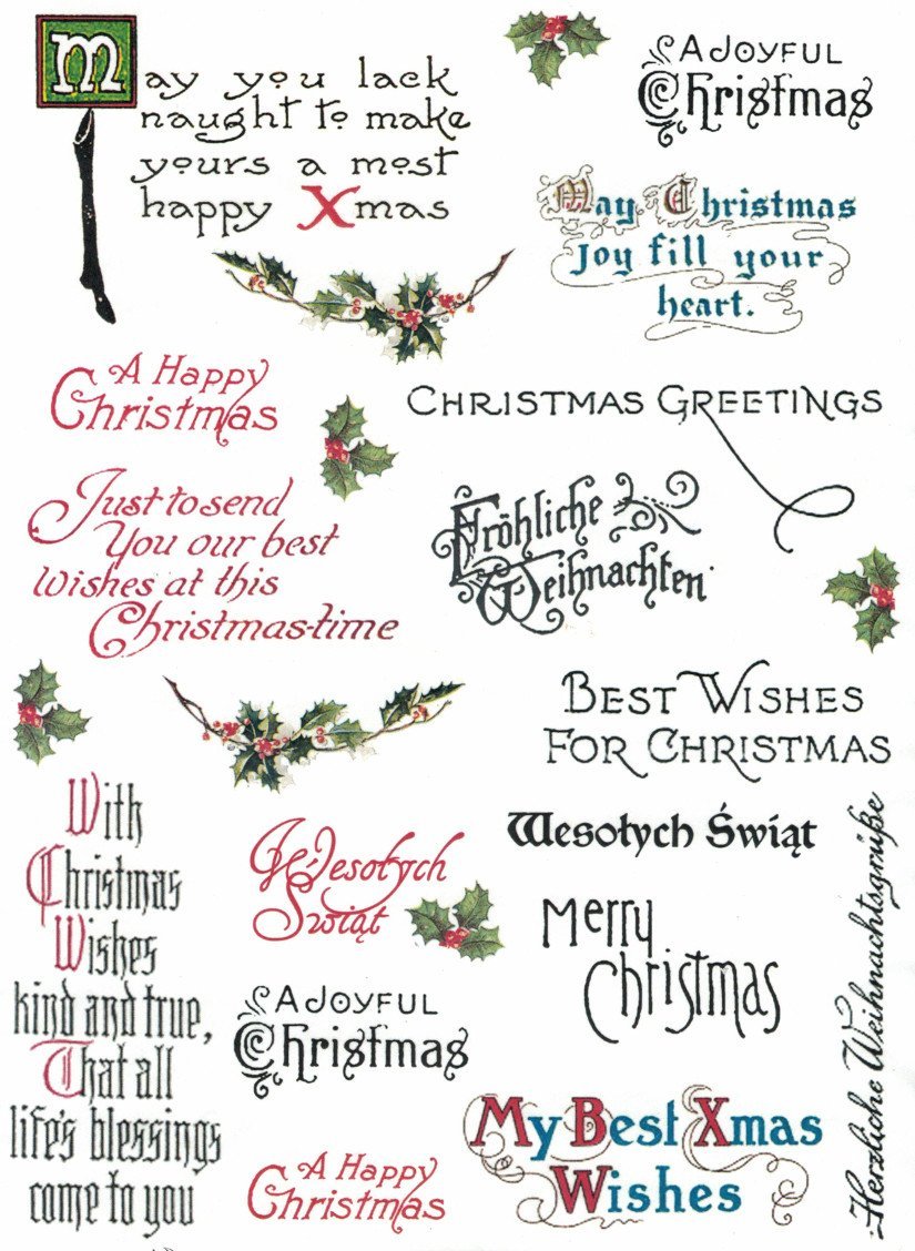 Transferpapier mit Druck, soft A4 - Merry christmas - Bastelschachtel - Transferpapier mit Druck, soft A4 - Merry christmas