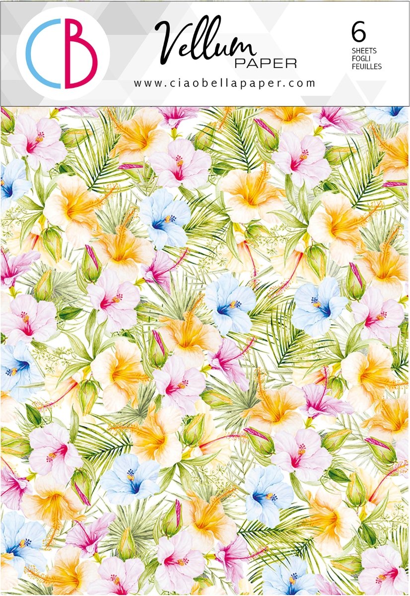 Vellum Motiv Transparentpapier Set - Summer breeze - Bastelschachtel