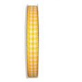 Vichy-Karoband in Baumwolloptik, goldgelb - Bastelschachtel